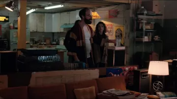 The vinyl of the british rock band King Crimson overview in Murray Bauman (Brett Gelman) in Stranger Things S02E05