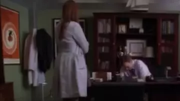 The poster for the film Vertigo in the office of Dr Wilson (Robert Sean Leonard) on House md