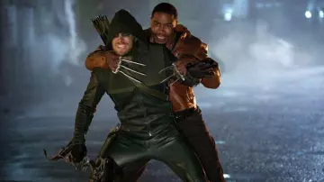 Hooded Leather Jacket worn by Oliver Queen (Stephen Amell) as seen in Green Arrow