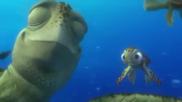 The replica plush of Squirt in finding Nemo