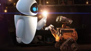 La réplique en figurine d'Eve tenant une ampoule dans Wall-E