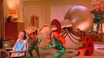 La peluche de martien dans Mars Attacks!