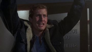 Denim Jacket with Fur Collar worn by Tommy Jarvis (Thom Matthews) as seen in Friday the 13th Part VI: Jason Lives