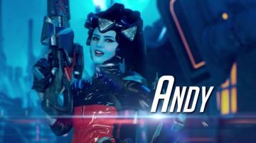 El cosplay de Fatale / Widowmaker (Andy) en el clip OVERWATCH RAP BATTLE publicado por Squeezie