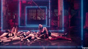 The socks in the latex of Taylor Swift in her music video Look what you made me do