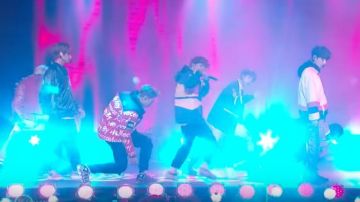 The Nike Air Uptempo J-Hope of BTS in the Jimmy Kimmel Live!