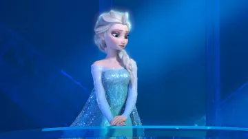The replica of the costume for girl of Princess Elsa in The Snow Queen