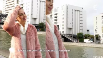El abrigo rosa de piel sintética recomendado por Sophie Brafman en el programa C'est au del 07/12/2017