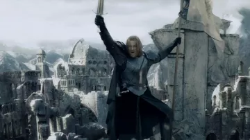 Tree White Flag of Boromir (Sean Bean) as seen in the Lord of the Rings: The Fellowship of The Ring