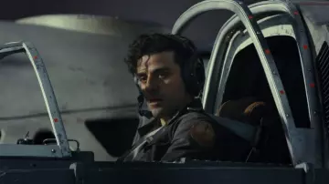 Brown Leather Jacket worn by  Poe Dameron (Oscar Isaac) as seen in Star Wars VIII: The Last Jedi