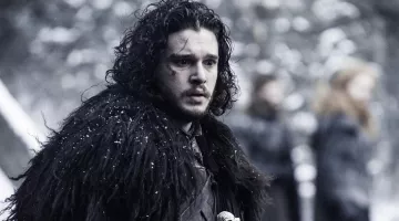 The skin of a beast of night guard Jon Snow (Kit Harington) in Game of Thrones S06E04