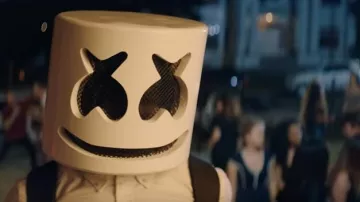 The helmet Marshmello in the clip Find me Marshmello