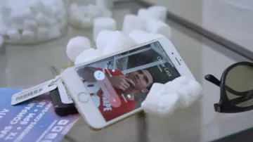 The smartphone Apple iPhone in the clip Keep it mello of Marshmello