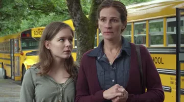 Burgundy Cardigan /Sweater worn by Isabel Pullman (Julia Roberts) as seen in Wonder