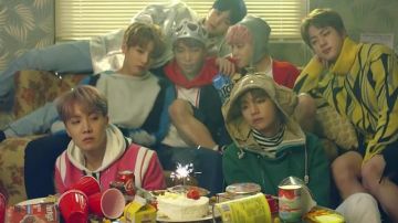 The candle on candle magic in the clip Spring Day BTS