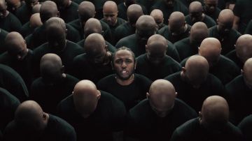 HUMBLE Clip. : Kendrick Lamar wears a black Second/Layer t-shirt