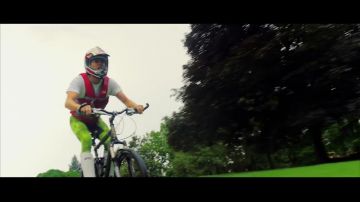 The shin guard STX white in the clip Share The Love of Stephen Sharer