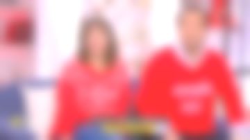 El jersey rojo de malla jacquard de Mélanie Taravant en La quotidien del 13/12/2017