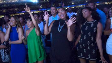 The blue dress of Ryan Pierce (Regina Hall) in Girls trip