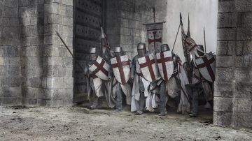 Le bouclier de chevalier Templier dans Knightfall