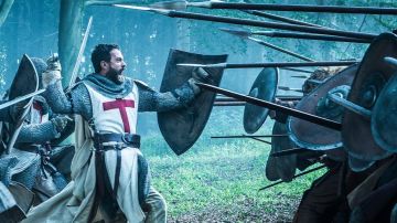 The costume of knight Templar of Landry (Tom Cullen) in Knightfall