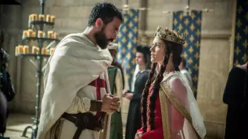 The costume is full of Templar, Landry (Tom Cullen) in Knightfall