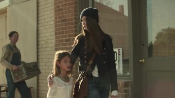 The blue jacket officer Ralph Lauren for Kristina Romanova in the movie clip Wake Me Up of Avicii