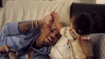 The top Burberry for kids in the clip Little More of Chris Brown