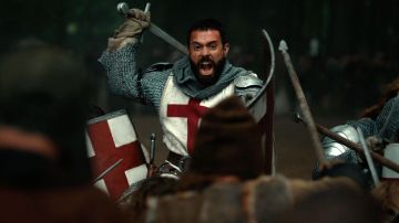 Templar shield of Landry (Tom Cullen) in Knightfall