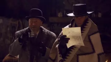Manta nativa vintage del sheriff Chris Mannix (Walton Goggins) en The Hateful Eight
