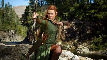 Arco verde de Tauriel (Evangeline Lilly) en El Hobbit: La desolación de Smaug