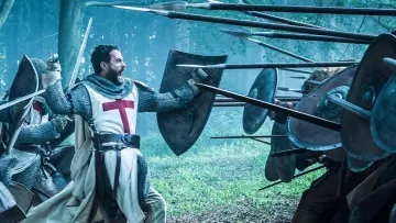 Templar costume worn by Landry (Tom Cullen) in Knightfall