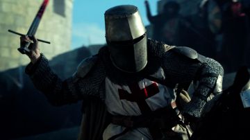 Le casque de guerrier Templier dans Knightfall