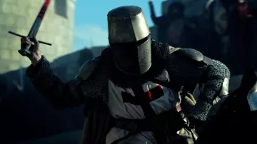 Le casque de guerrier Templier dans Knightfall