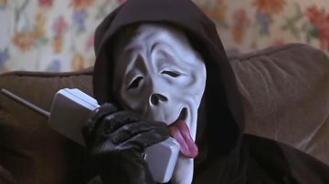 The mask of Ghostface joker in the movie Scary movie