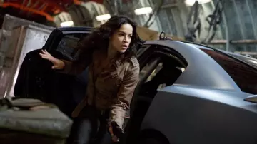 Leather Jacket worn by Letty Ortiz (Michelle Rodriguez) as seen in The Fate And The Furious