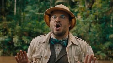 The hat of exploration of the teacher Shelly Oberon (Jack Black) in Jumanji : Welcome to the jungle
