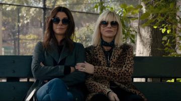 The fur coat leopard Lou (Cate Blanchett) in Ocean's Eight