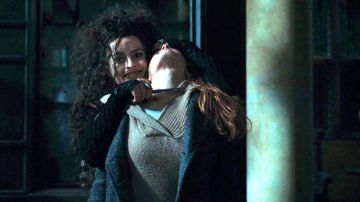The magic wand of Bellatrix Lestrange (Helena Bonham Carter) in Harry Potter and the deathly hallows part 1