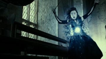 The magic wand of Bellatrix Lestrange (Helena Bonham Carter) in Harry Potter and the deathly hallows part 2
