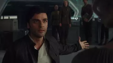 Brown Flight Jacket worn by Poe Dameron (Oscar Isaac) as seen in Star Wars VIII: The Last Jedi