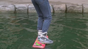 The pair of Nike Air Mag of Marty McFly (Michael J. Fox) in Back to the future 2