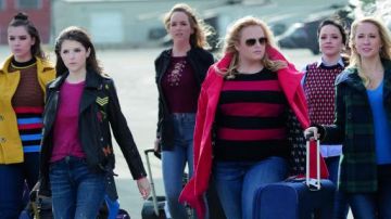 Suéter rojo con cordones de Jessica (Kelley Jakle) en Pitch Perfect 3