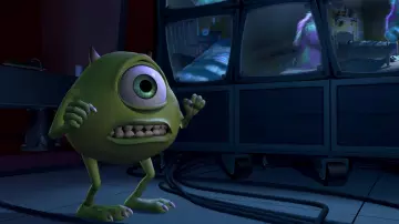 The plush or figurine of Bob Razowski in Monster & Company