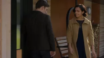 Beige Coat worn by Amy (Georgina Campbell) as seen in Black Mirror S04E04