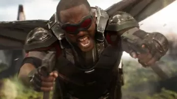 L'armure de Sam Wilson / Falcon (Anthony Mackie) dans Avengers : Infinity War