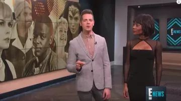 La robe en résille noire à manches longues de Zuri Hall sur E! News