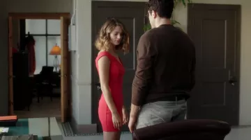 The red dress of Natalie (Lyndsy Fonseca) in The Escort