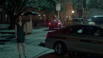 Herve Leger 'Penelope' V-Neck Cap Sleeve Bandage Dress worn by Letty Raines (Michelle Dockery) as seen in Good Behavior S01E04