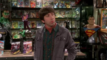 Camisa verde a cuadros urban outfitters de Howard Wolowitz (Simon Helberg) en The Big Bang Theory S11E10